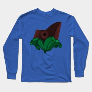 Plaguemask coming out from a flower Long Sleeve T-Shirt